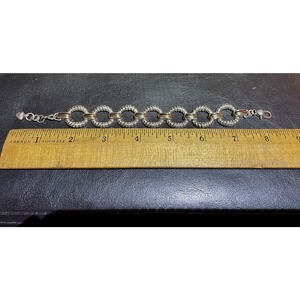 Brighton Bracelet Kindred Link Two Tone with Lobster Claw Clasp adjustable 8.50"